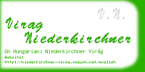 virag niederkirchner business card